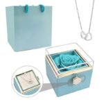 Coffret Rose Avec Collier Personnalisé Rose éternelle