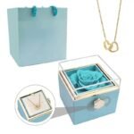 Coffret Rose Avec Collier Personnalisé Rose éternelle