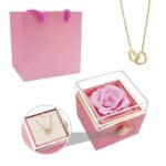 Coffret Rose Avec Collier Personnalisé Rose éternelle