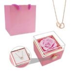 Coffret Rose Avec Collier Personnalisé Rose éternelle