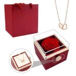 Coffret Rose Avec Collier Personnalisé Rose éternelle