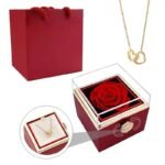 Coffret Rose Avec Collier Personnalisé Rose éternelle