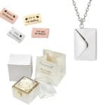 Coffret Rose éternelle Avec Collier Lettre Personnalisé - Blanc / Argent