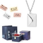 Coffret Rose éternelle Avec Collier Lettre Personnalisé