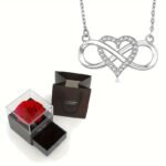 Collier Infini Saint Valentin – Rose éternelle à Porter
