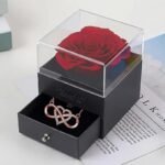 Collier Infini Saint Valentin – Rose éternelle à Porter