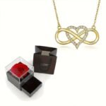 Collier Infini Saint Valentin – Rose éternelle à Porter