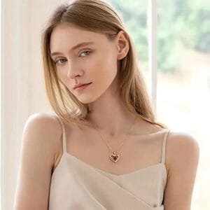 Collier Saint Valentin Avec Rose éternelle - Un Cadeau Romantique