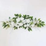 Composition De Fleurs Artificielles Pour Cimetière - Fleurs Blanches 80*35cm