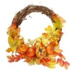 couronne dautomne avec citrouilles decoratives 30cm dautomne 834 1