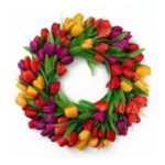Couronne De Fleurs élégante Et Colorée – Tulipes