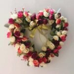 couronne de fleurs elegante et coloree blanc creme aubergine 884 1