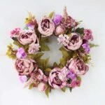couronne de fleurs elegante pour toutes occasions mauve 173 1