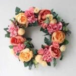 Couronne De Fleurs élégante Pour Toutes Occasions - Rose Et Jaune