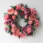 Couronne De Fleurs élégante Pour Toutes Occasions - Rose Foncé