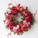 couronne de fleurs elegante pour toutes occasions rouge clair 333 1