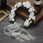 couronne de fleurs pour cheveux elegante et chic blanc 771 1