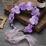 couronne de fleurs pour cheveux elegante et chic violet 731 1