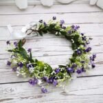 couronne de fleurs pour cheveux lors mariage violet 956 1