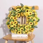 couronne de fleurs tournesol pour evenements et decorations 104 1