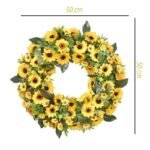 couronne de fleurs tournesol pour evenements et decorations 50cm 883 1