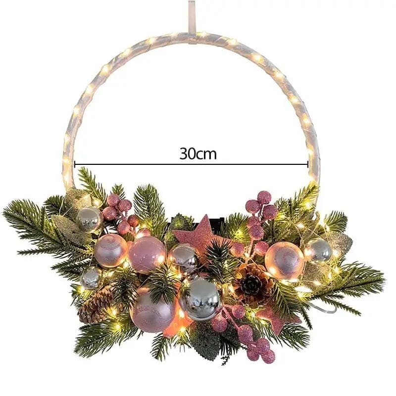 Couronne De Noël Lumineuse Pour Une Ambiance Festive Et Chaleureuse