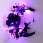 couronne halloween decorative pour une ambiance festive chat 373 1