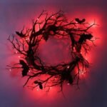 couronne halloween decorative pour une ambiance festive chauves 759 1