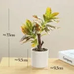 Croton Artificiel En Pot Pour Une Touche De Verdure Intérieure