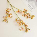 cymbidium floribundum fleur artificielle elegante jaune fleur 433 1
