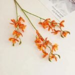 cymbidium floribundum fleur artificielle elegante orange fleur 302 1