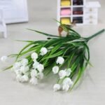 fausse fleur decorative en soie blanc fleur 192 1