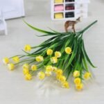 fausse fleur decorative en soie jaune fleur 768 1