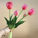 fausses tulipes realistes pour une decoration elegante rose 391 1