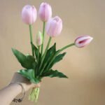 fausses tulipes realistes pour une decoration elegante rose clair 877 1
