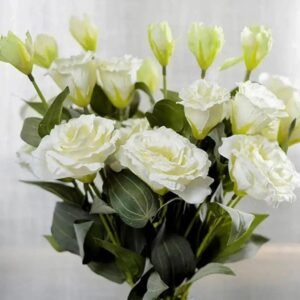 Lisianthus Artificiel (Eustoma Grandiflora) Pour Décoration Intérieure