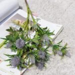 Eryngium Planum Artificiel Élégant Pour Décoration Intérieure