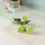 Lisianthus Artificiel 3 Fleurs et Bourgeon Pour Décoration Intérieure