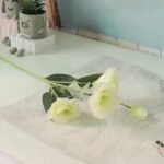 Lisianthus Artificiel 3 Fleurs et Bourgeon Pour Décoration Intérieure