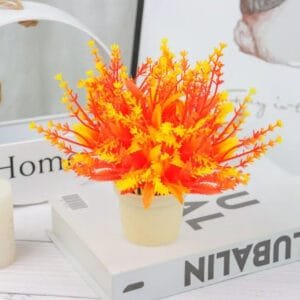 Fleur Artificielle Orange Pour Une Décoration éclatante