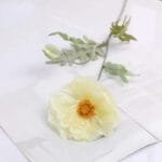 Fleur Coquelicot Artificiel Pour Décoration Intérieure - Blanc