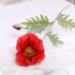 Fleur Coquelicot Artificiel Pour Décoration Intérieure - Rouge