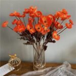 Fleur Coquelicot Artificiel Vintage Pour Une Décoration élégante
