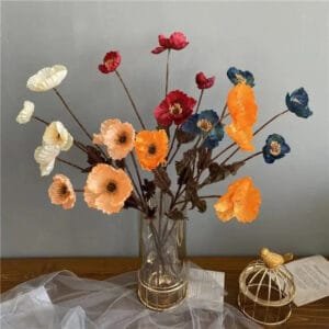 Fleur Coquelicot Artificiel Vintage Pour Une Décoration élégante