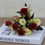 Fleurs Artificielles Pour Cimetière - Décor élégant Et Durable - Rouge Foncé