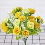 Fleurs Artificielles Pour Cimetière - élégance Durable - Jaune