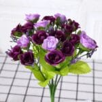 Fleurs Artificielles Pour Cimetière - élégance Durable - Violet