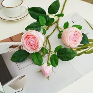 fleurs artificielles roses elegance durable pour votre decor rose 557 1