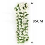 fleurs artificielles suspendues pour une decoration elegante blanc 455 1