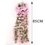 fleurs artificielles suspendues pour une decoration elegante rose 213 1